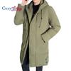 Мужское хлопковое пальто средней длины, тонкое и толстое теплое пальто с капюшоном