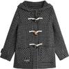 Inman Women's Plaid Hooded Toggle Double-Faced Wool Coat