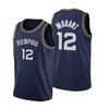 High Quality NBA Grizzlies 12 Morant Embroidered Basketball Shirt