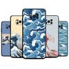 Japanese Wave Art Cover For Samsung Galaxy M30s M33 M12 M51 M32 5g M31 M13 M52 M22 M23 M23 M01 M53 M31s M11 Black Bumper Case