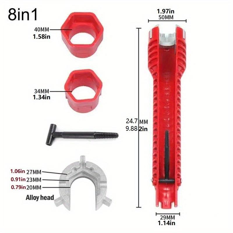 1pc 8 In 1 Sink Faucet Installer, Multifunction Faucet Wrench, Magic Wrench, Sink Plumbing Tool
