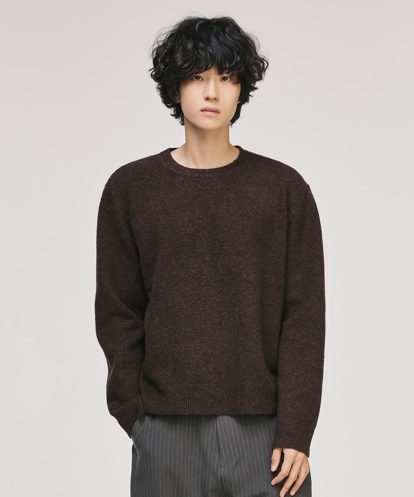 SIGNATURE Blend Shade Round Neck Knit [Brown]