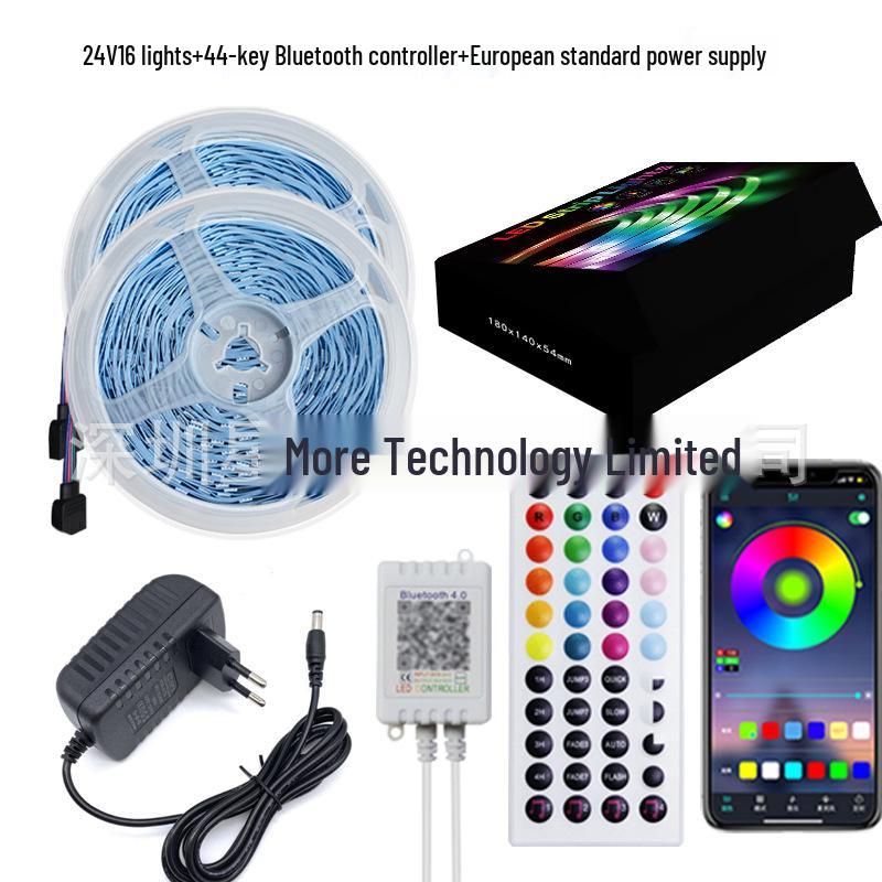 RGB светодиодная лента с голосовым управлением: Цветные самоклеящиеся обои с Bluetooth-музыкой и умными функциями WiFi