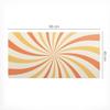 Anti-slip Mouse and Keyboard Mat with Retro Spinning Stripes 90x45 cm