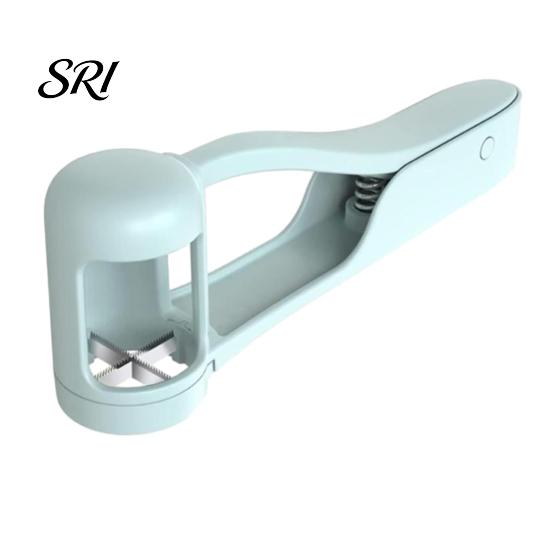 Fast Fruit Slicer Grape And Cherry Tomato with Stainless Steel Blade, Handheld Easy Cutter for Kids Snacks, Quick Prep Tool, Family Kitchen