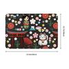 Custom Kawaii Maneki Neko Lucky Cat Doormat Non-Slip Entrance Bath Kitchen Floor Door Mat Japanese Geisha Art Garden Carpet Rug