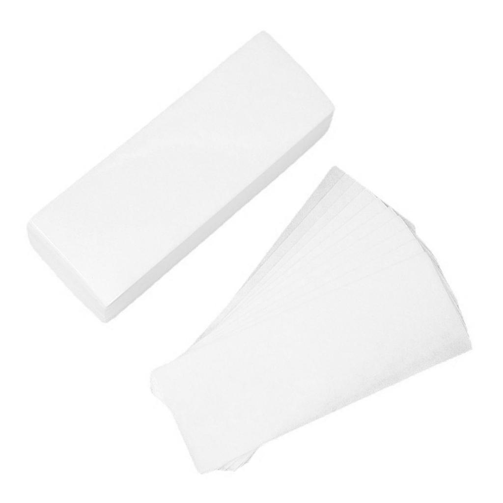 100pcs Facial Body Hair Removal Wax Strips Professional White Disposable Epilating Wax Strip Paper