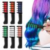 10 шт. Мелок для волос расческа 10 цветов смываемый мгновенный краситель для волос расческа Хэллоуин Рождество косплей вечеринка одноразовая временная расческа для окрашивания волос