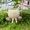 Wall Hanging Swing Face Planter Pot Waterproof Smiling Face Planter  Home Decor