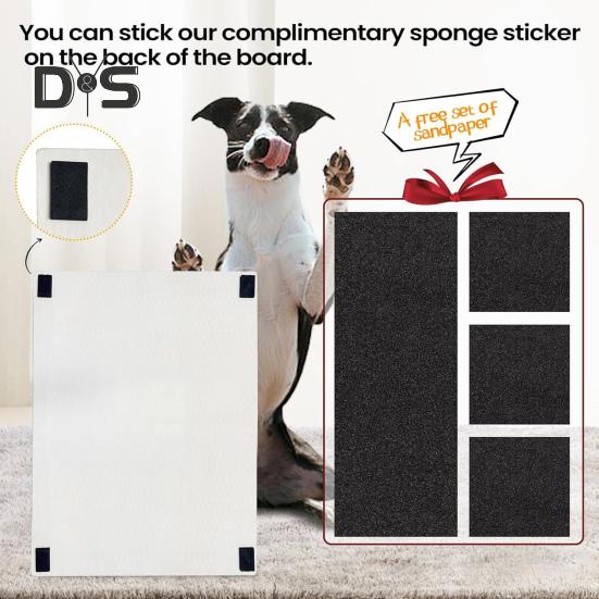 Когтеточка для собачьих когтей с коробкой для лакомств, деревянная подкладка для хранения домашних животных с коробкой для хранения закусок, съемная подкладка для царапания лап для дрессировки собак