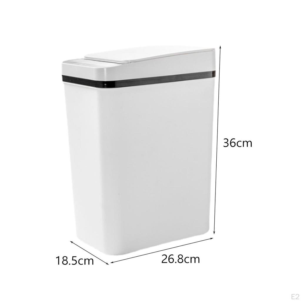 Автоматический мусорный бак для ванной комнаты, умный мусор, 15 л, водонепроницаемый, бесконтактный для экономии места