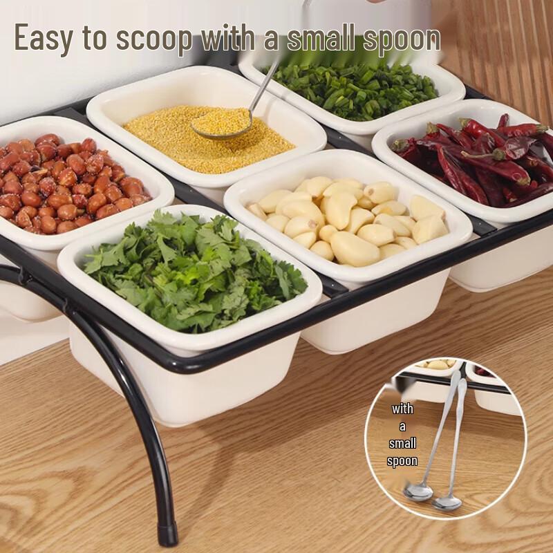 Modern 3-Tier Carbon Steel Buffet Condiment Rack
