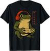 Funny Japanese Gamer Frog Graphic Tees T Shirts Men Women Gaming Vintage Anime T