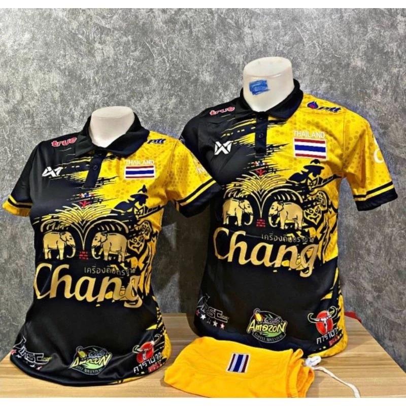 ТАИЛАНД Национальная Футбольная Футболка Поло Винтаж Спорт Тренировка Джерси Поддержка Принт Быстросохнущая Короткий Рукав Униформа Логотип Слона Полиэстер Спандекс