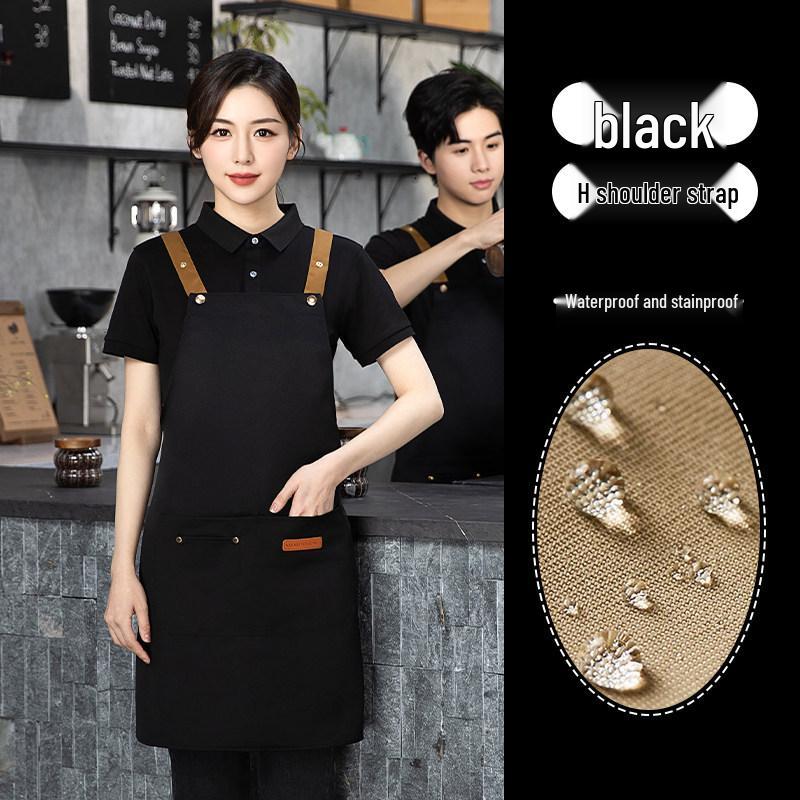 Водонепроницаемый фартук для молодого официанта с логотипом для ресторана молочного чая