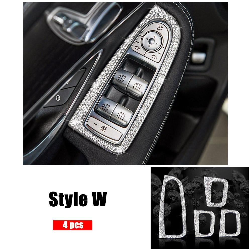 Для Mercedes Benz GLC 253 2015-украшение центральной консоли, ремонт, украшение в виде кольца с кристаллами и бриллиантами, внутренние молдинги