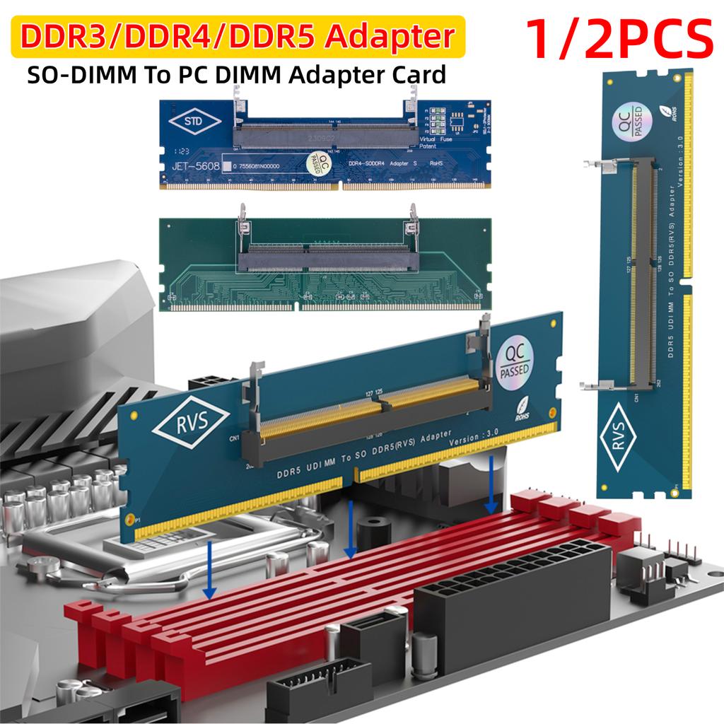 Ноутбук SO DDR5 RAM на настольный DDR5 U-DIMM Адаптер Конвертер карт памяти DDR5 Ноутбук DDR3 DDR4 на настольный SO-DIMM на PC DIMM Карту