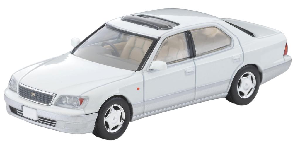 TOMYTEC Tomica Limited Vintage Neo Toyota Celsior Pearl 1997 Model 333869 1/64 LV-N356a C-Spec F-Package White/Silver (Finished Product)