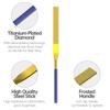 HUHAO 10 Pcs Mini Diamond Needle File Set Diamond Files Mini Needle Set for  Metal Glass Stone Grinding Polishing and Engraving