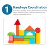 Wooden Building Blocks Set with Storage Bag Wooden Toys for Kids Assembled Building Blocks Early Educational Toys Birthday gift