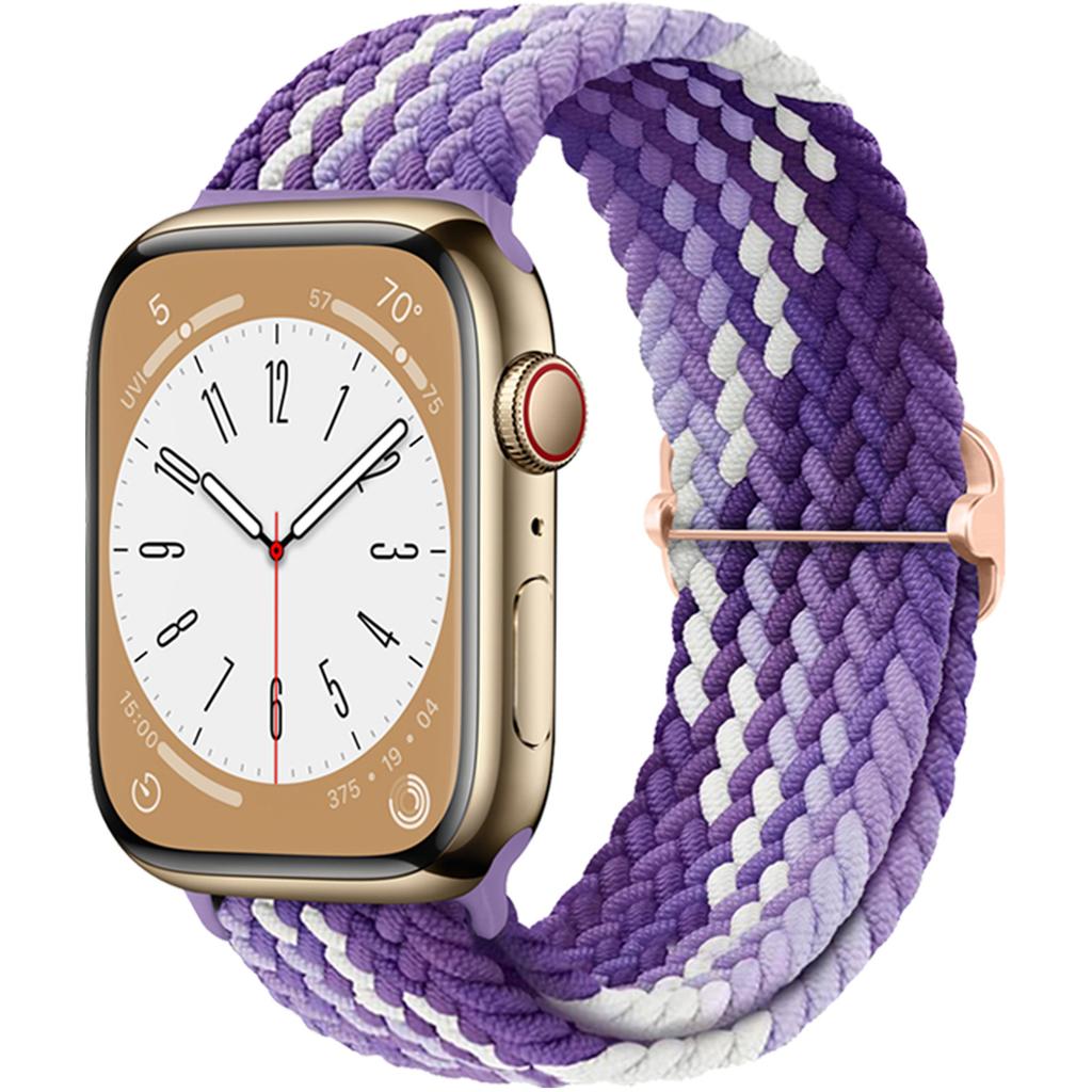 Плетеный Solo Loop для Apple Watch ремешок 44мм 40мм 49мм 45мм 41мм 46мм Эластичный браслет iWatch series 8 3 se 6 Ultra 2 9 10 ремешки