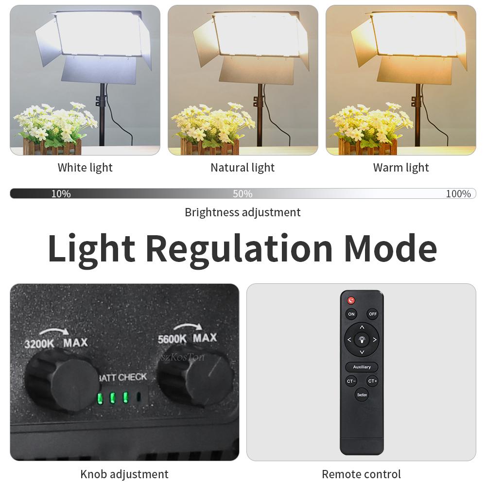 U800 LED Photo Studio Light For Yotube Game Live Video Lighting Portable 40/50W Photography Panel Lamp Stand With Remote Control