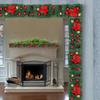 Christmas Rattan Garland Decorative Staircase Fireplace Christmas Decoration Xmas Tree Rattan Banner Home Stair Pendant
