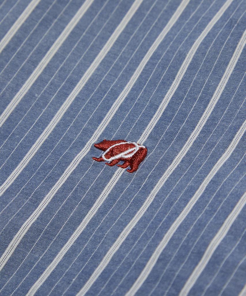 PENFIELD [Одежда для походов] Выцветшая рубашка с воротником-стойкой Темно-синий_Fs1Wr05U