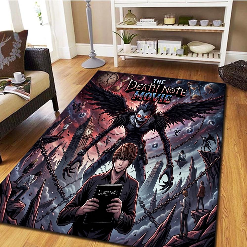 Death Note Living Room Bedroom Carpet, Home Decor Cool Play Floor Mat & Movie Mat -HE25