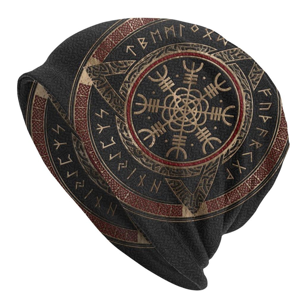 Шапки Viking Ragnar Lothbrok Skullies, шапки Norse Vegisir Runes, повседневные уличные шапки унисекс, теплые вязаные шапки двойного назначения