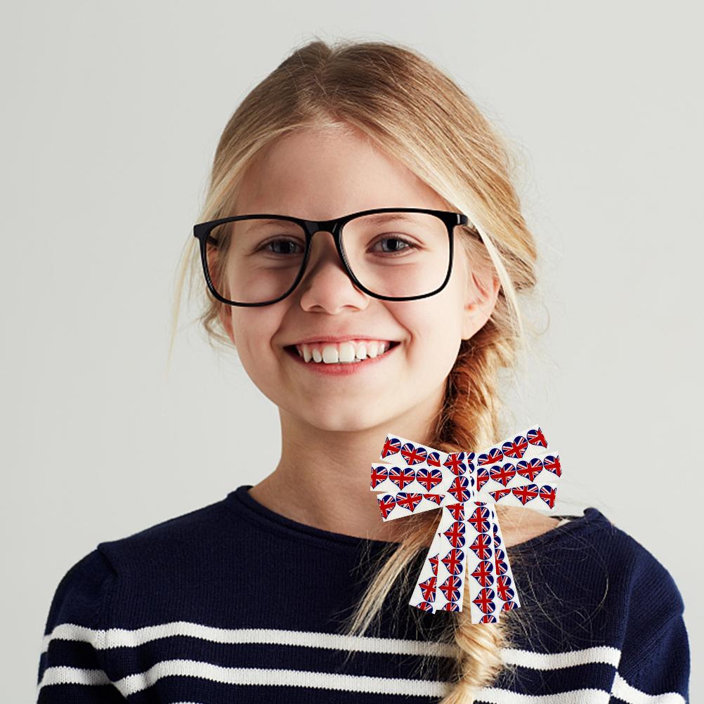 Лента Union Jack 38 мм с принтом флага Великобритании, лента Grosgrain для изготовления бантов для волос, юбилейная лента 