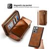 Подходит для мобильного телефона Samsung S22 кожаный чехол Note20 многофункциональная сумка-кошелек на молнии защитный чехол, ретро косая сумка