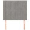 vidaXL Kopfteil Hellgrau 90x5x118/128 cm Samt
