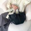 Women Fashionable Commuters High Capacity Shoulder Bag PU Leather Handbag Underarm Casual Shopper Bag for Everyday Use  White