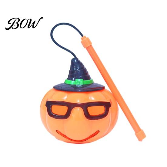 Kids Halloween Decorative Lamp Pumpkin Lantern, LED Light Up Handheld Lamp, Battery Lighted with Pole Operated Plastic Lantern for Kids, Holiday Party