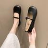 Evening Breeze Gentle Soft Sole Mary Jane Single Shoes  Summer New Retro Shallow Mouth Versatile Lazy Bean Shoes