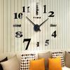 Modern Numbers Letters 3D Wall Clock Sticker DIY Living Room Art Hanging Decor