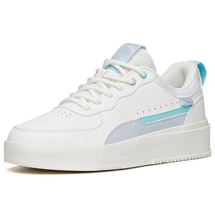 Anta Кроссовки Lifestyle Series Milk Cap, амортизирующие, легкие, прочные, нескользящие, с низким верхом, для скейтбординга, женские кроссовки, белые, фиолетовые 922228012-1