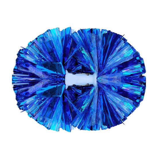 Yousheng Double-headed Metallic Pom Poms Cheerleading Flower Ball with Handle Team Sports Spirit Party Kids Adults Cheer Pompoms