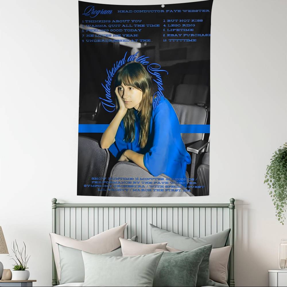 Faye Webster Hot Singer DIY Wall Tapestry Hanging Tarot Hippie Wall Rugs Dorm Home Decor