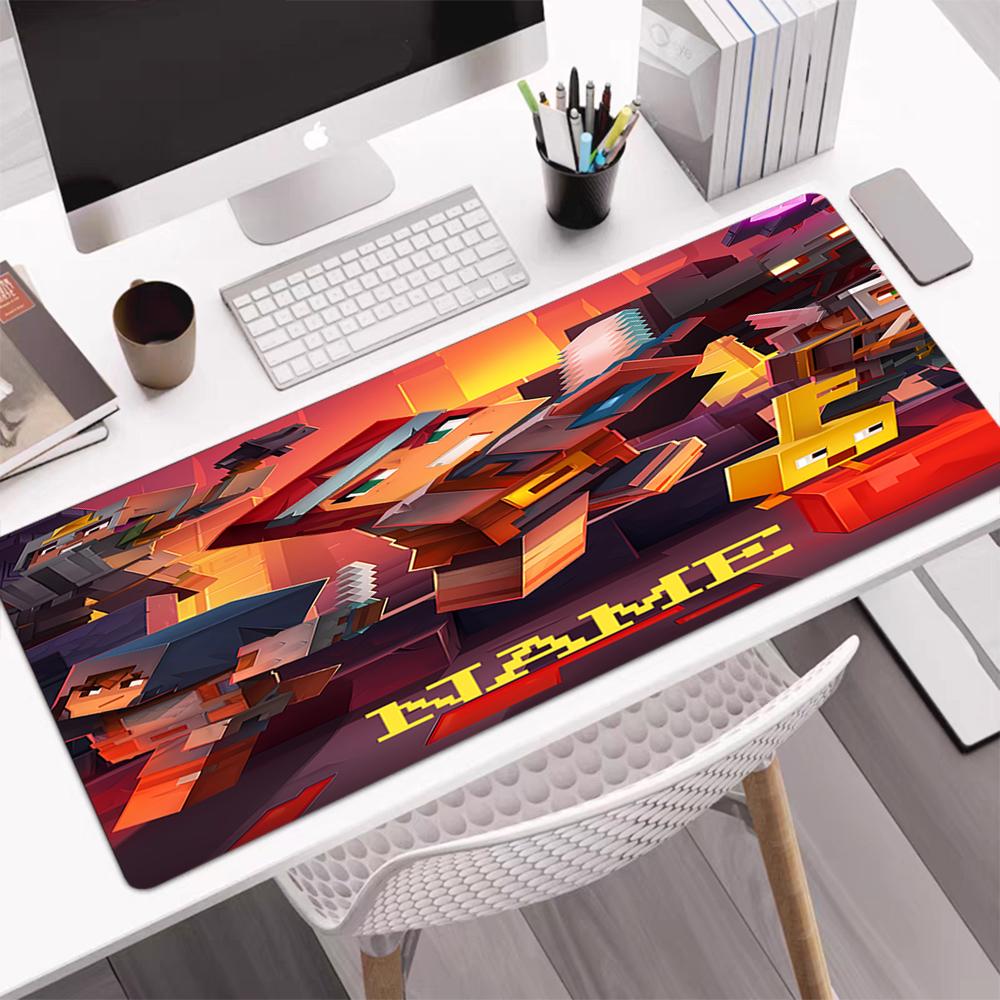 Custom Name Minecraft Theme Mouse Pad, Non Slip Rubber Base, Multifunctional Office & Home Decor, Perfect for Workspace Personalization.