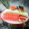 Round Sushi Plate Plastic Seafood Trays Creative Food Container  Restaurant