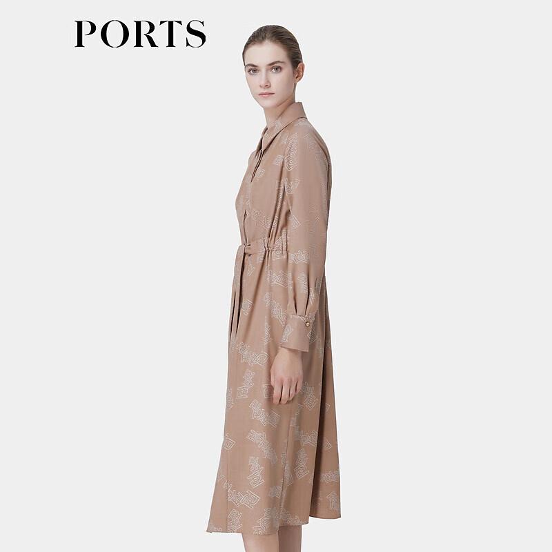 PORTS Women's Autumn/Winter Printed Shirt Dress
