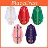 Mass Priest Catholic Chasuble Church Vestment Robe With Stole And Crosses Necklace