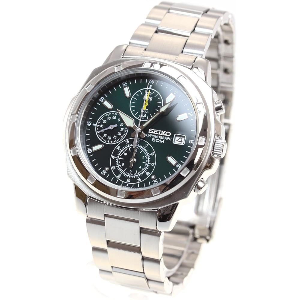 Мужские часы Seiko Import SND411PC Зеленые Зарубежная модель Аналоговые часы
