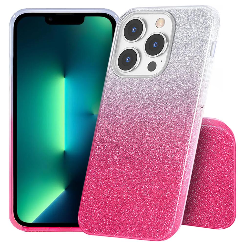 Glitter Case for iPhone 13 Pro Max, Silver/Pink