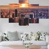 5Pcs Sunset City Wall HD Print Canvas Paintings Poster No Framed Art 5 Pieces Pictures Home Decor Abstract 5 Panel Room Decor