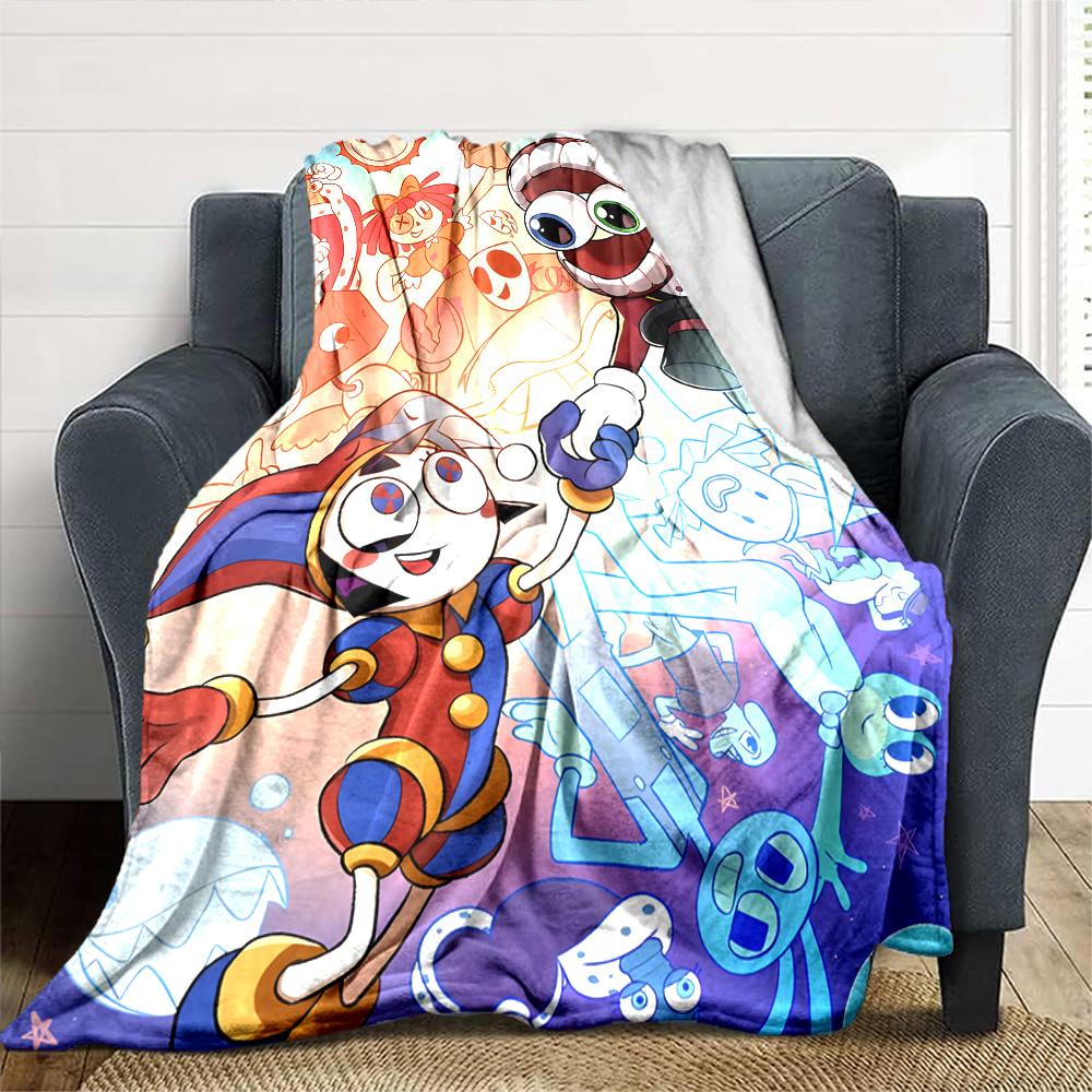 Pomni Circus Blanket Soft Warm Cozy Suitable for Chair Office Couch All-Season Use Warmthful Decor Ideal Gift For Birthday Valentine'S Day