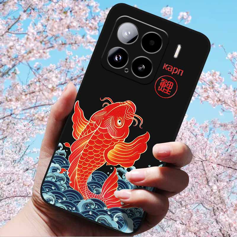 Для Xiaomi 15 Pro 5G 6.73" Чехлы 3D Рельефный Мягкий Силиконовый Чехол Ретро Тисненый для Xiaomi 15 5G Телефон Mi 15pro 15 3D Мягкий ТПУ Чехол