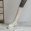 Длинные сапоги, но до колена, облегающие мартины, высокие сапоги, женские на толстой подошве, универсальные британские рыцарские сапоги, увеличивающие рост